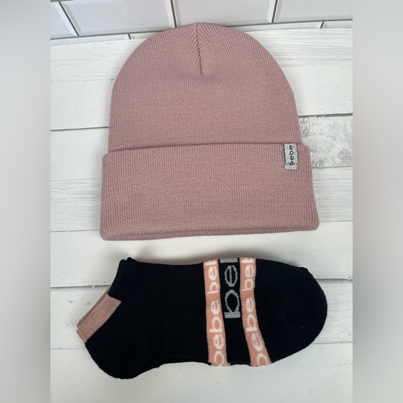 Bebe Beanie With Socks Knit Hat Super Cute Great for Gift 🎁 NWOT - Picture 5 of 5